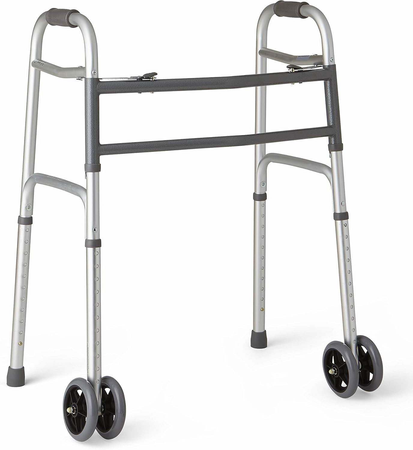 Medline heavy-duty bariatric folding walker with two-button height adjustment
